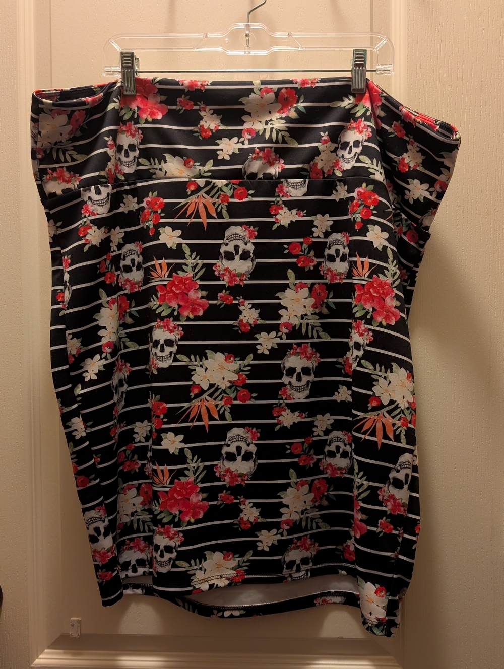 Torrid Floral Skull Pencil Skirt 3x